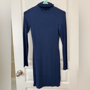 Navy blue long sleeved dress. XS